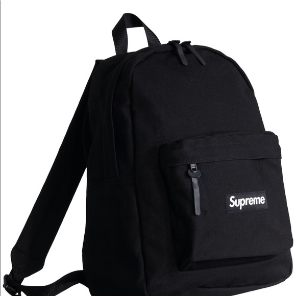 Supreme Canvas Backpack Black FW20 - Picture 2 of 6